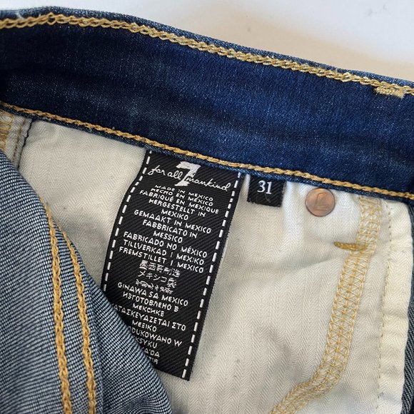 7 For All Mankind Ankle Gwenevere Jeans (Size 31, dark wash) - Picture 4 of 4
